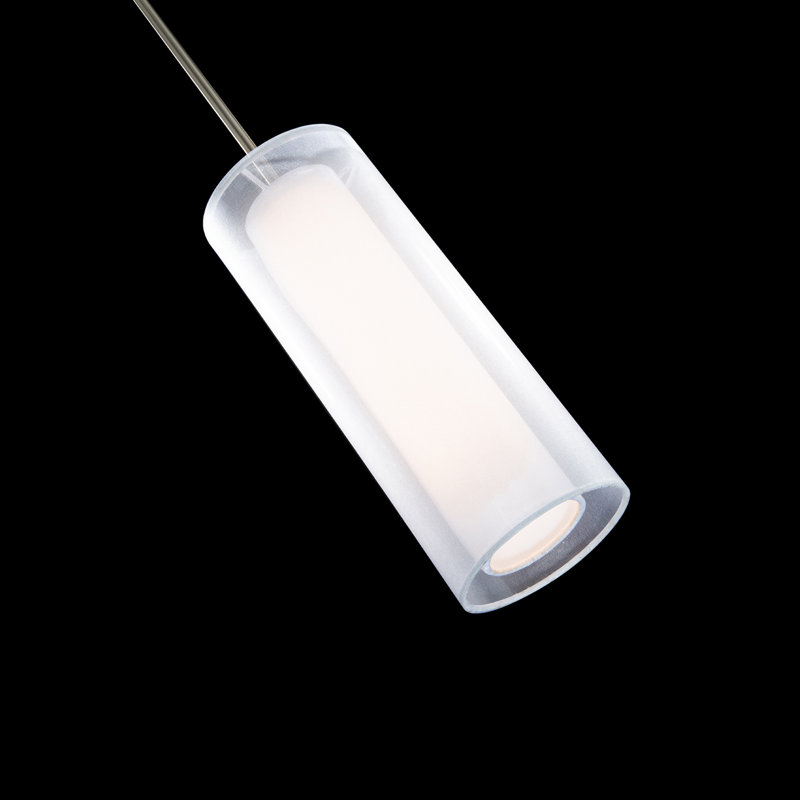 Mini Metropolis Brushed Nickel LED Pendant with Clear Glass