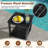 Black Solid Wood 2-Tier Square Patio Side Table-1769313604