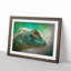 Green Lizard in Abstract - Picture Frame Graphic Art Print-55736228-55736233