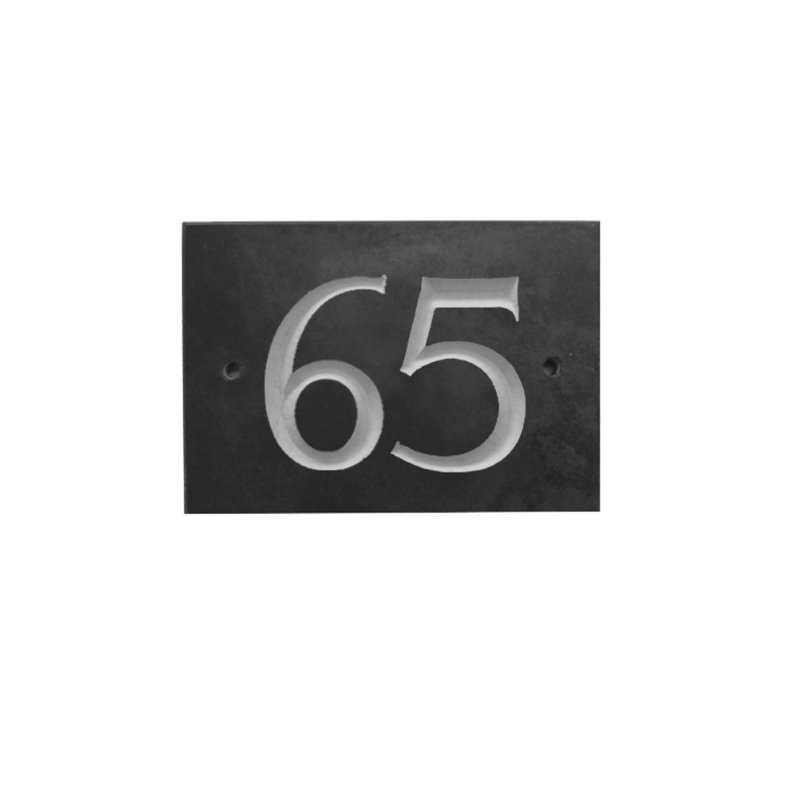 Odacia 10cm H Stone House Number, 65, Black