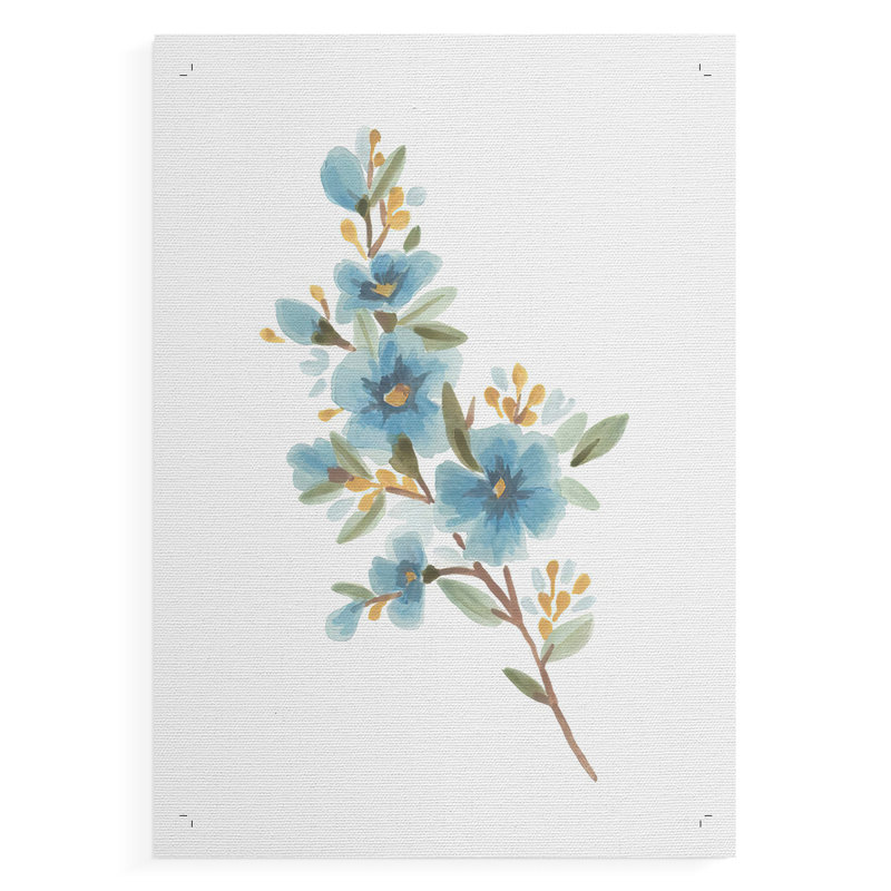 Branche de fleurs sauvages I - impression sur toile seulement - non encadrée, H 60 po x l 40 po