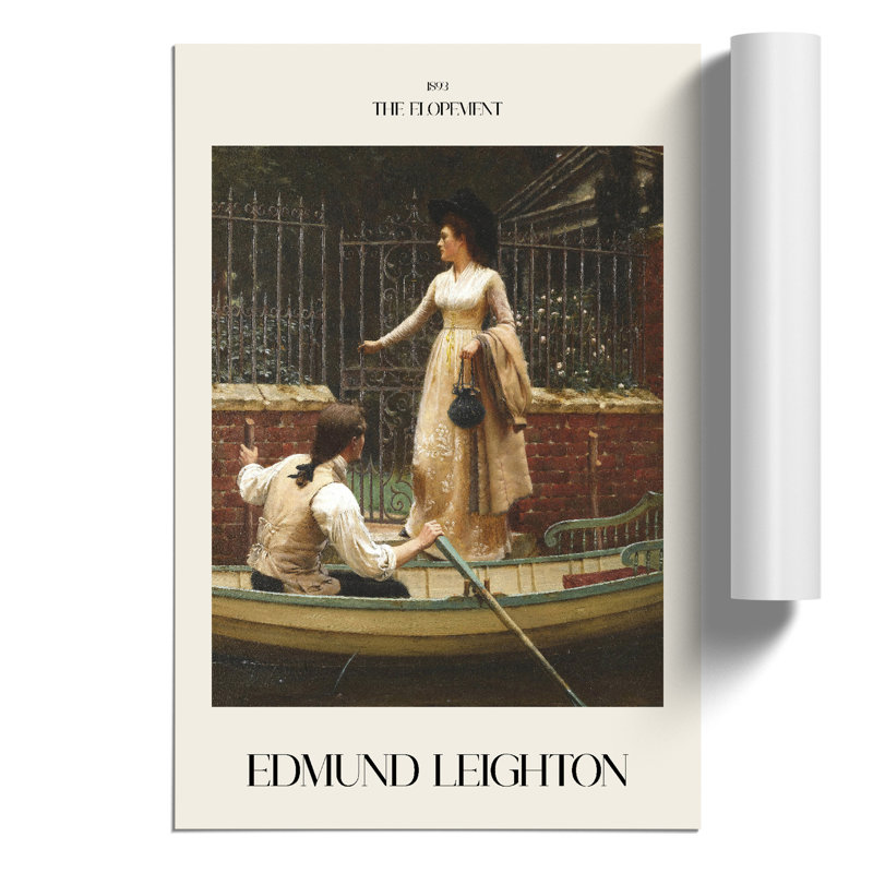 The Elopement Print by Edmund Leighton - Frameless Print, 30cm H x 21cm W x 0.1cm D
