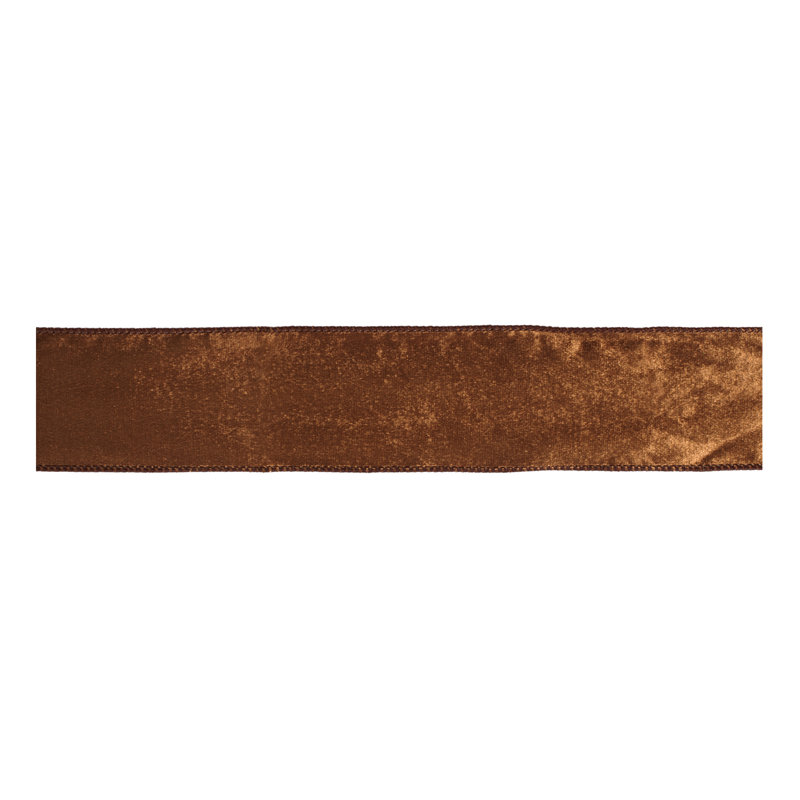 Ruban câblé rouille en velours 2,5 po x 10 po