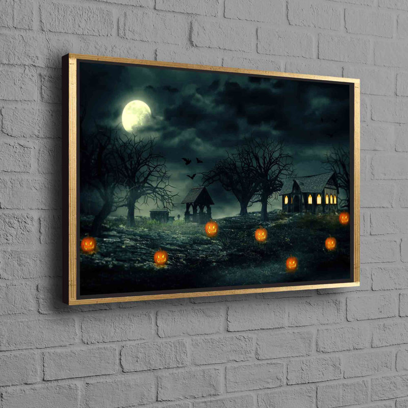 Print on Canvas, 25 cm H x 35 cm W, Framed Print without Mat, Gold