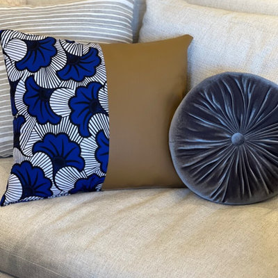  Housse et insert de coussin décoratif carré en vinyle pour l'intérieur et l'extérieur