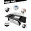 Grand barbecue portatif au charbon pliable, barbecue de camping (noir)-132789001
