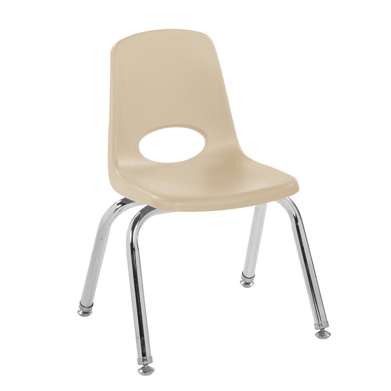 Chaise empilable 10 pouces avec glissières pivotantes, 120 pièces / palette, Beige, 12", 96