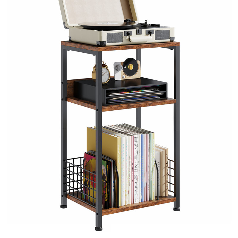Armoire de rangement à 3 niveaux, Brun rustique
