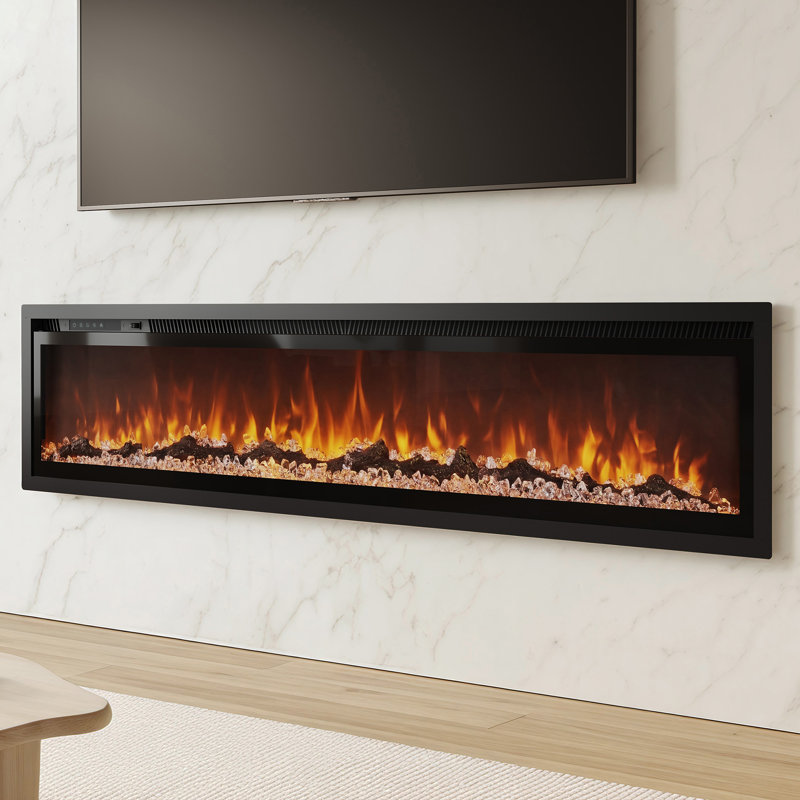 Electric Fireplace For Recessed Or Wall Mount Installation, 34.1cm H x 101.6cm W x 14.15cm D