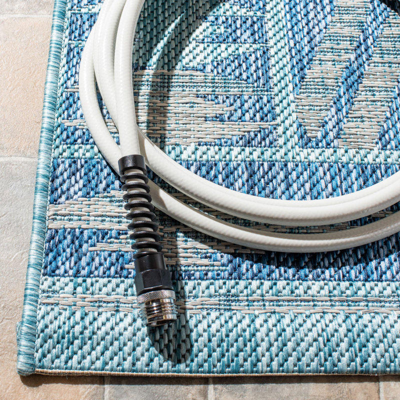 Tapis d'intérieur / extérieur à motif géométrique Amarien Performance, Tapis de couloir 2 pi 3 po x 6 pi 7 po