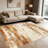 1PC Neutral Brown Watercolor Abstract Distressed Streaked Pattern area rugs, Soft and Comfortable, easy-to-maintain, machine washable Indoor floor mat, suitable for living room, bedroom, dining space, balcony, patio, front porch, entryway, home offic-29687317