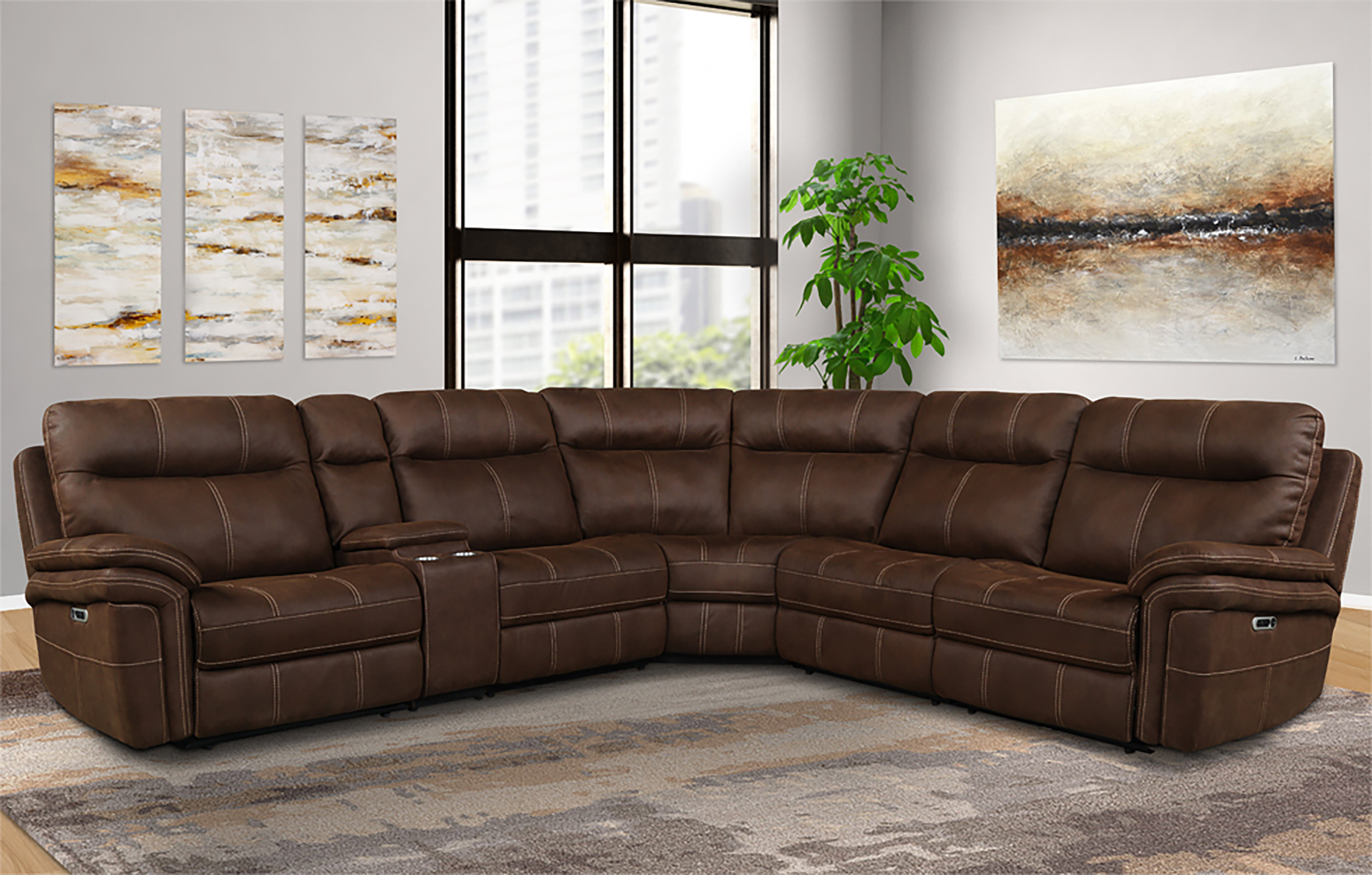 Symmetrical reclining sectional new arrivals