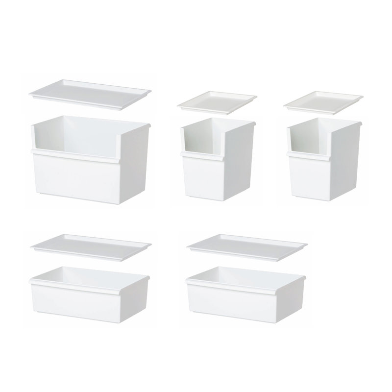 Just it Container 2 Wide Shallow with Lid, 1 Wide Deep with Lid, 2 Slim Deep with Lid