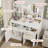 Vanity Table With Mirror And 3 Color Lighting Brightness Adjustable