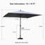 Parasol de marché extérieur carré gris de 120 po George Oliver sans base-197146562