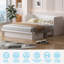 Queen Murphy Bed with Usb Charging Station & Storage Drawers,White-876555235