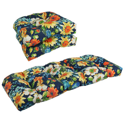 Coussin de siège d'extérieur 3 pièces August Grove®