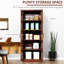 Garde-manger de 63 po, armoire à 2 portes avec 5 tablettes et 2 tablettes réglables, brun pour un garde-manger élégant, niveaux. Gardez bien rangé. Salle à manger
