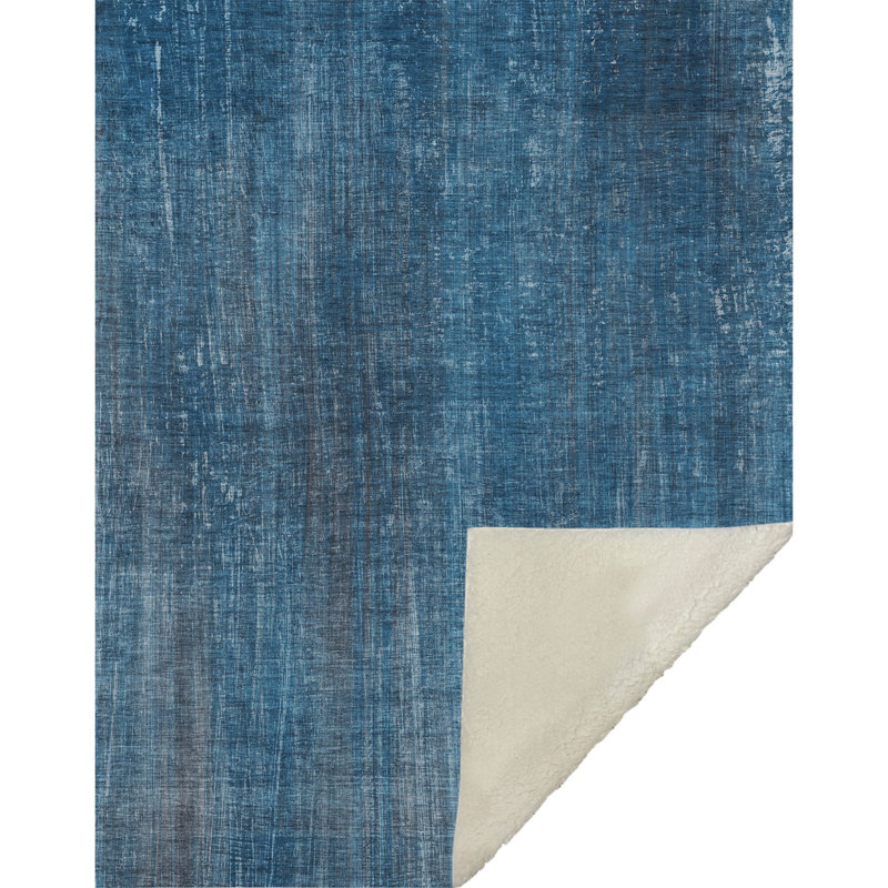 Jeté en sherpa Addison, Bleu