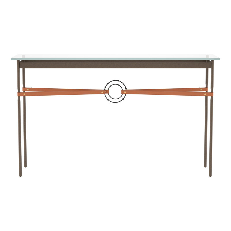 Console Equus, Bronze, Noir, Cuir brun britannique