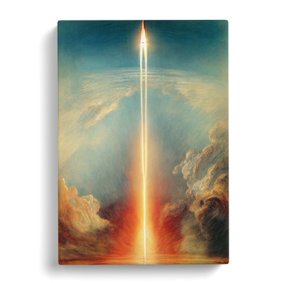 An Awesome Spaceship Rocket - Wrapped Canvas