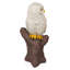 Statue de jardin en forme de hibou sur tronc d'arbre 28 po