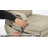 Faux Leather Office Chair with Retractable Footrest-1613609950