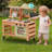 Outdoor Play Kitchen for Kids | Wooden Mud Kitchen Set with Removable Sink, Planting Area, Oven, Stove, Dual-Sided Chalkboard & Storage | Backyard Pretend Toy | Ages 3+