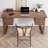 Nut-brown Rectangular Solid Wood with 4 drawers Executive Desk-249053723