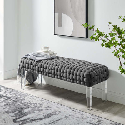 Modway Prologue Woven Performance Velvet Ottoman