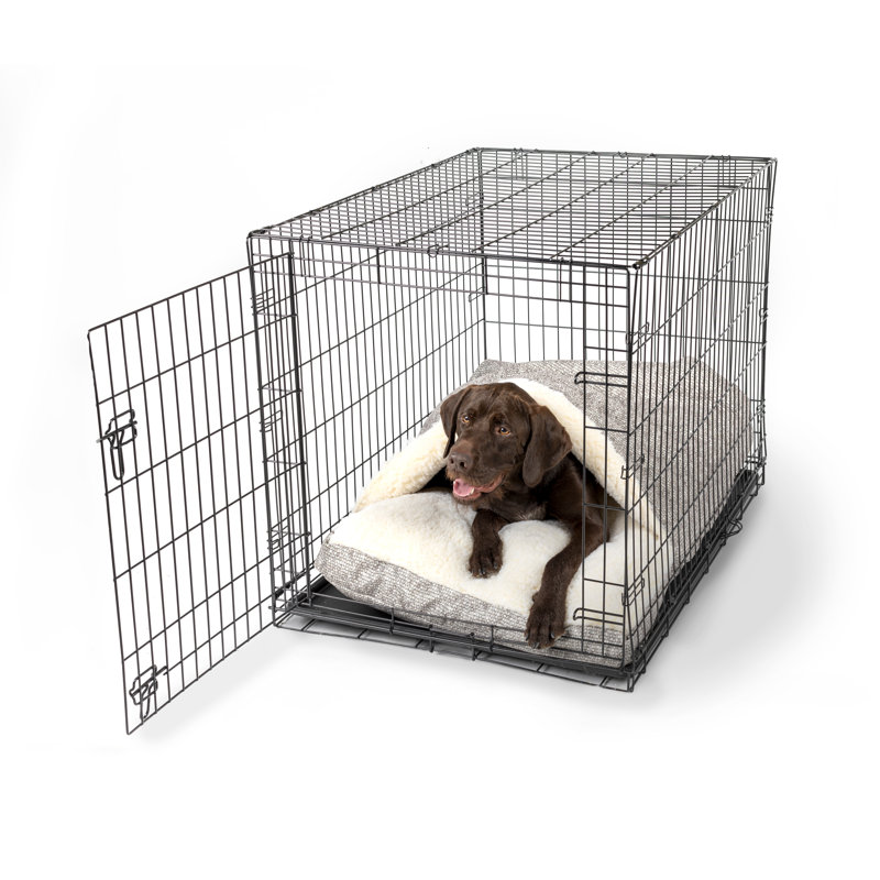 Lit de grotte 100% lavable, H 3 po x l 22 po x P 35 po, Lin Merlin gris