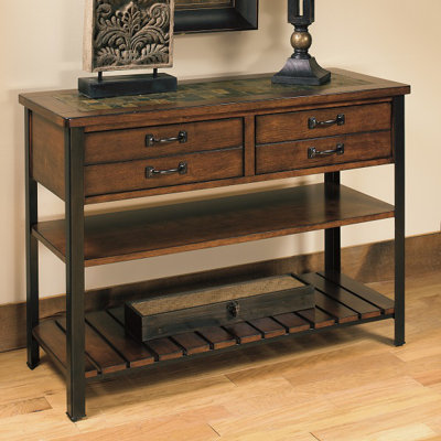 3013 42'' Stone Top Console Table