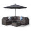 Yancey 5 Seater Rattan Corner Sofa Set-40476581