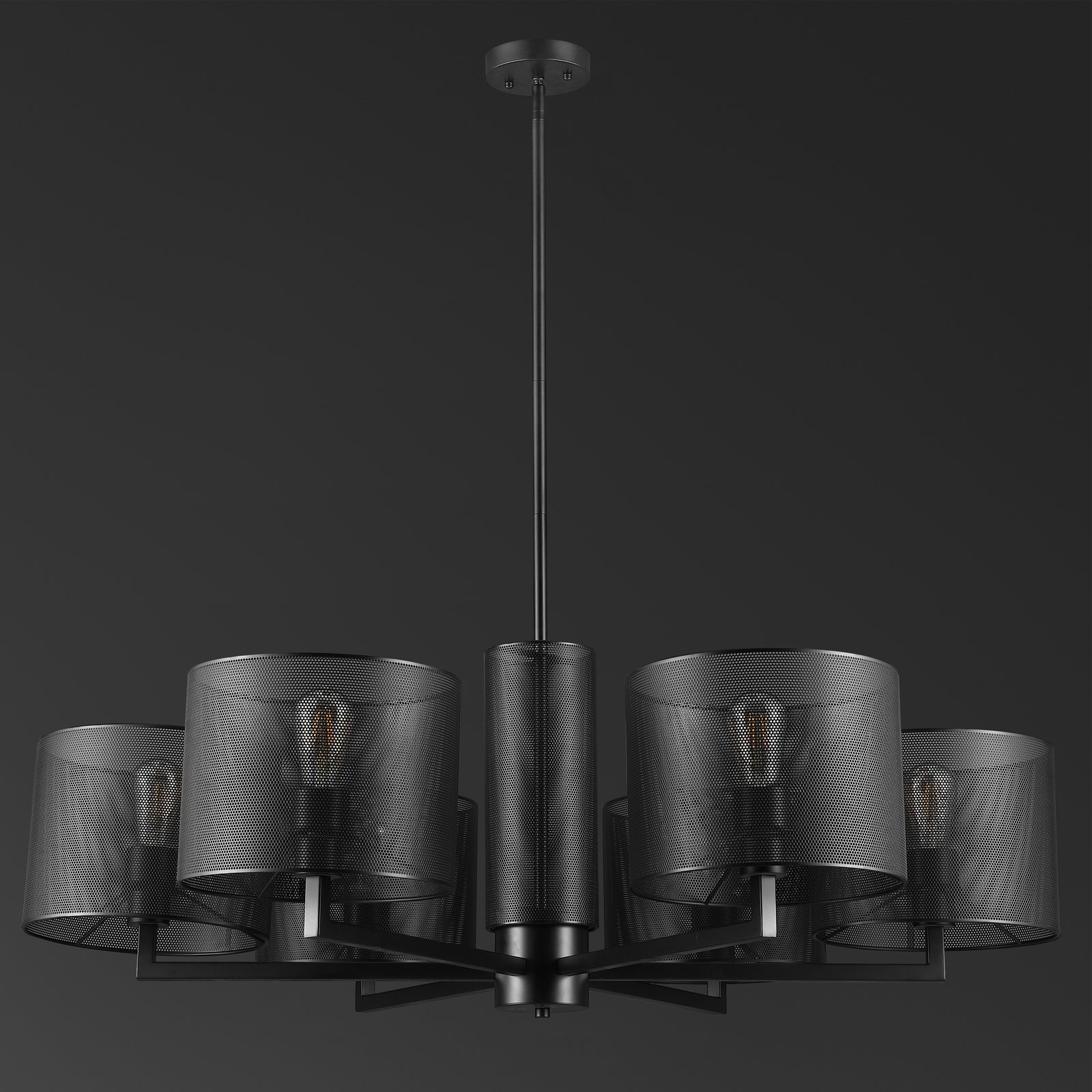 Meliora Iron 6-Light Chandelier, Black