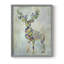 Fantastic Florals Deer, reproduction encadrée complète - bois massif-777865355-777865360