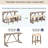 Versatile 4-Piece Bar Table Set with Power Outlet and Comfortable Stools-104495599