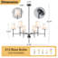 Lustre moderne transitionnel à 6 lumières Agathon avec abat-jour en tissu blanc-202478832
