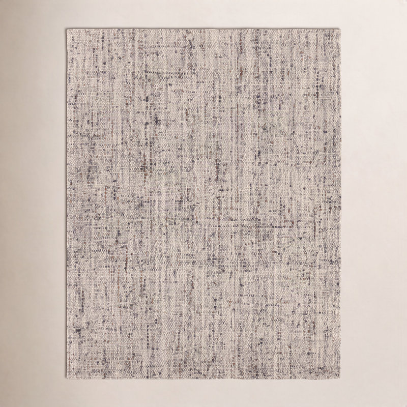 Coltrane Handmade Solid Gray/ Ivory Area Rug (5'X8'), Rectangle 10' x 14'
