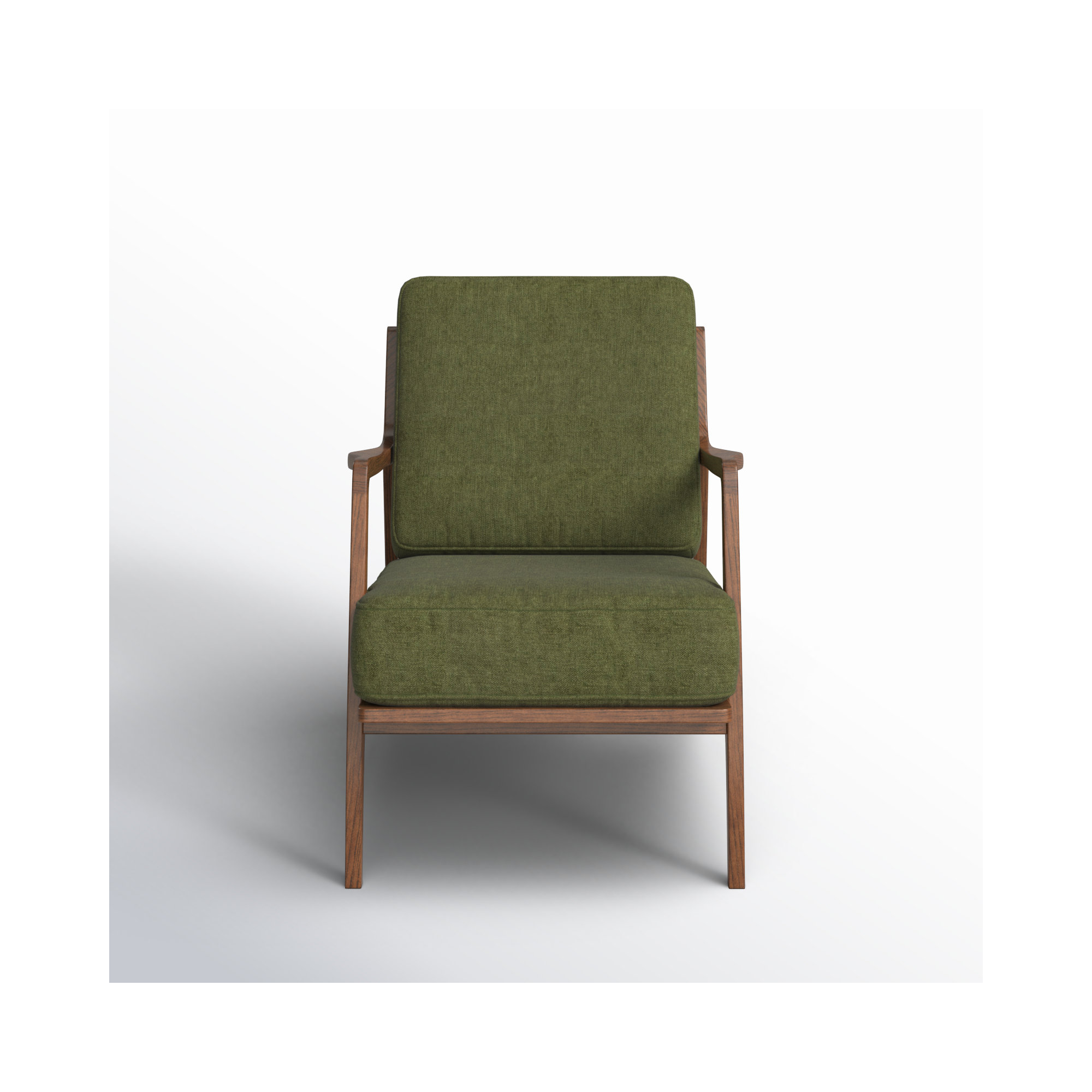 Verity Fabric Upholstered Lounge Armchair, Distressed Green Velvet