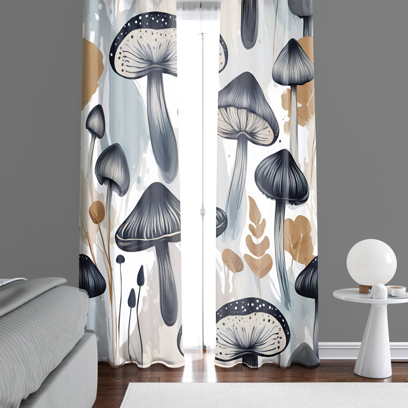 Paire de rideaux semi-transparents en polyester Eliessia, L 20 po x L 52 po