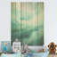 Tempête sarcelle et expression de vagues - art côtier sur bois de pin naturel-379621278