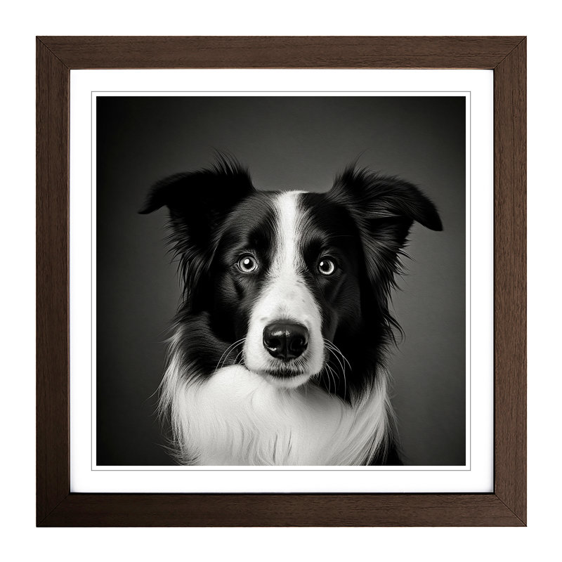 Single Picture Frame Print on Wood, Walnut