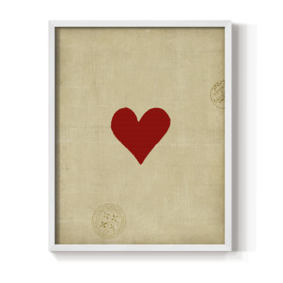 Heart Framed Print - Solid Wood
