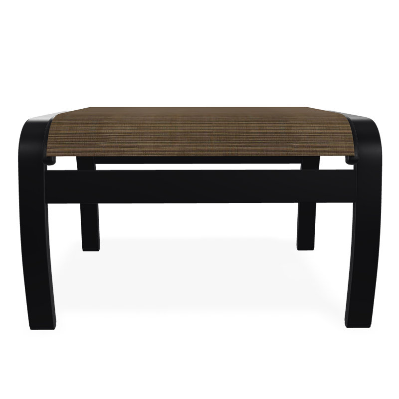 Repose-pieds d'extérieur avec coussin Askar, Performance de l'écorce, Noir texturé