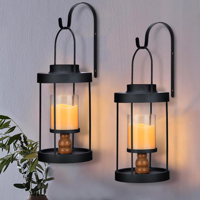 Metal Wall Lamp, Candle Lantern