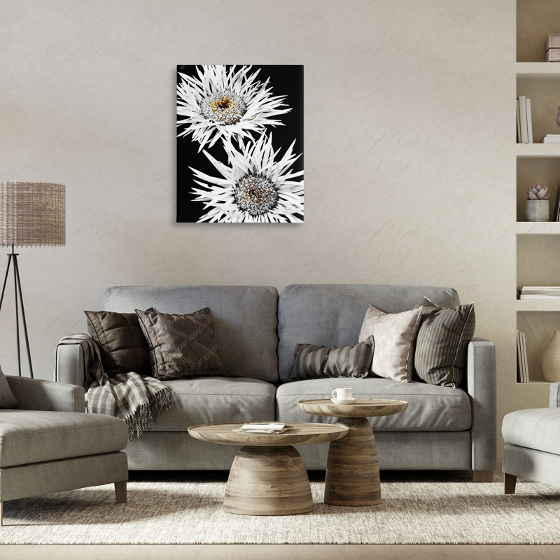 «Bold Contrast Flower Buds», art mural sur toile par Heidi Bannon, H 30 po x l 24 po