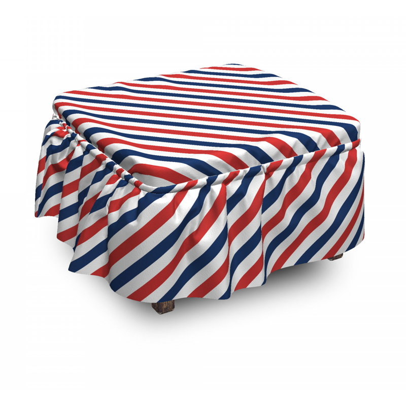 Box Cushion Ottoman Slipcover