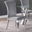 Chaises d'appoint grises rembourrées (ensemble de 4)-136610342