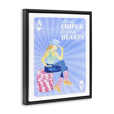 Cadre flottant Stackin 'Chips And Breakin' Hearts, design par Hillary Holt