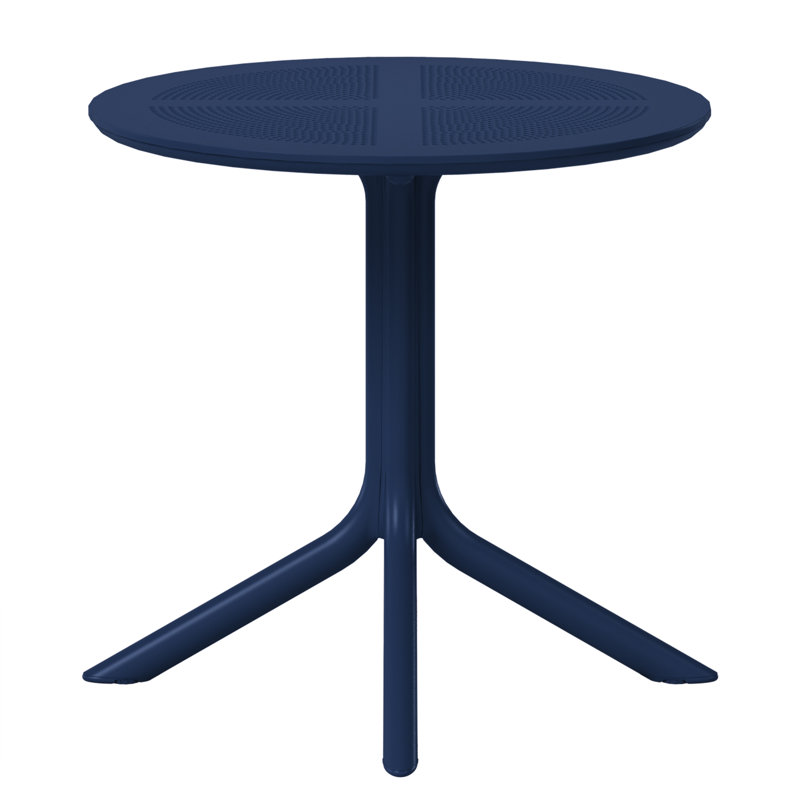 31.5" Outdoor Round Dining Table, Dark Blue